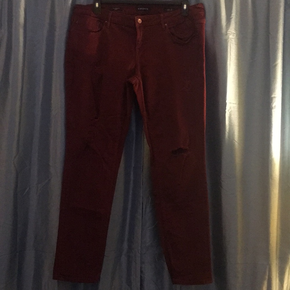 Ladies Vigoss Skinny Destructed Jean Sz 16/29
